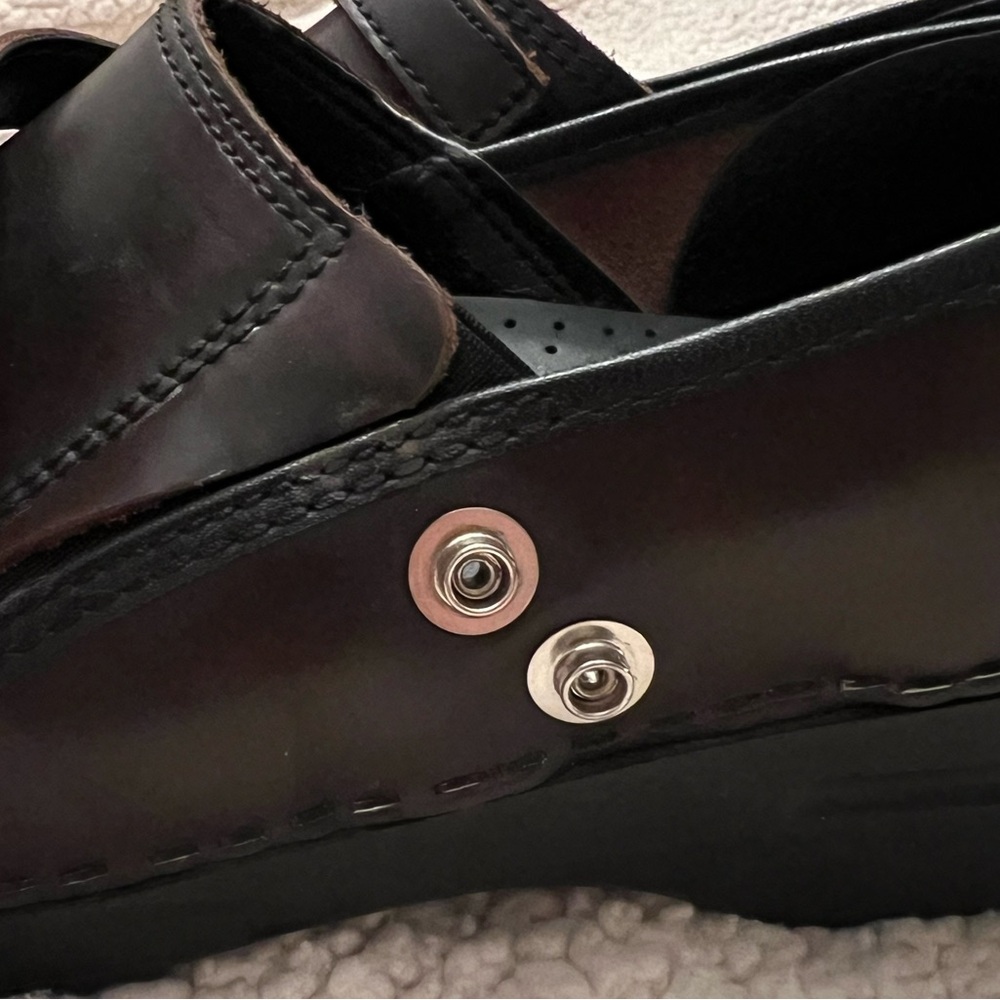 Sanita Cori brown leather clog w strap - Picture 4 of 16